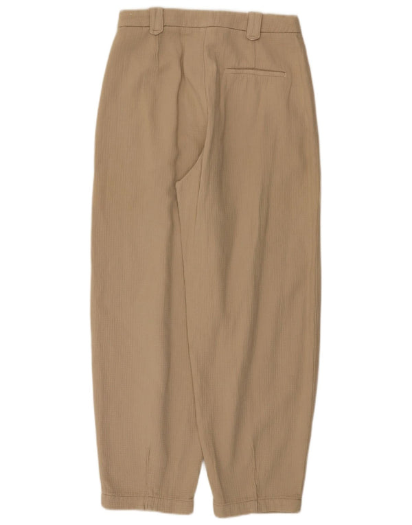 Zara Mujer Pantalones Cortos De Cintura Alta Globo EU 36 XS W26 L26 Beige