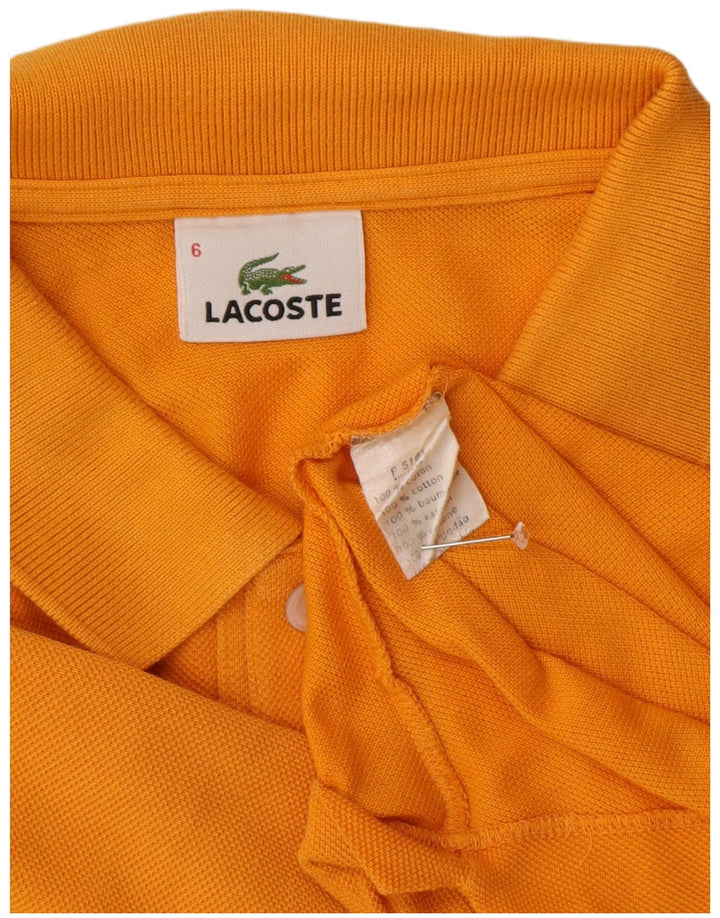 Polo Lacoste Hombre Talla 6 XL Algodón Naranja