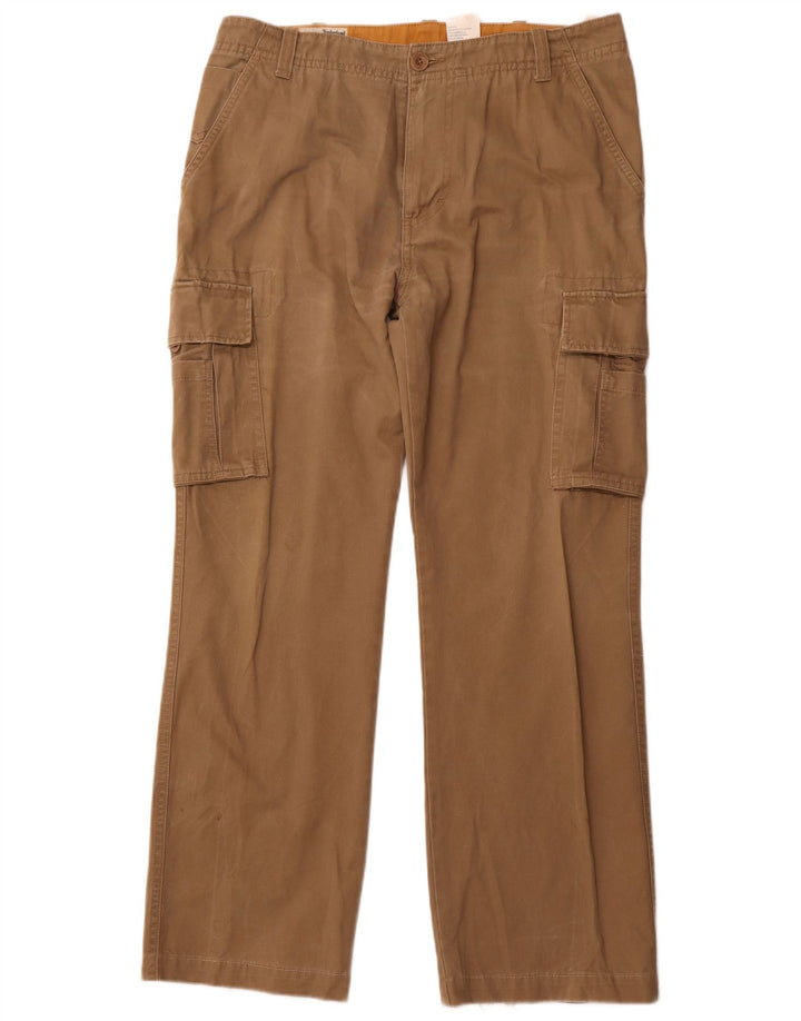 TIMBERLAND Pantalón cargo recto para hombre W34 L32 Algodón beige