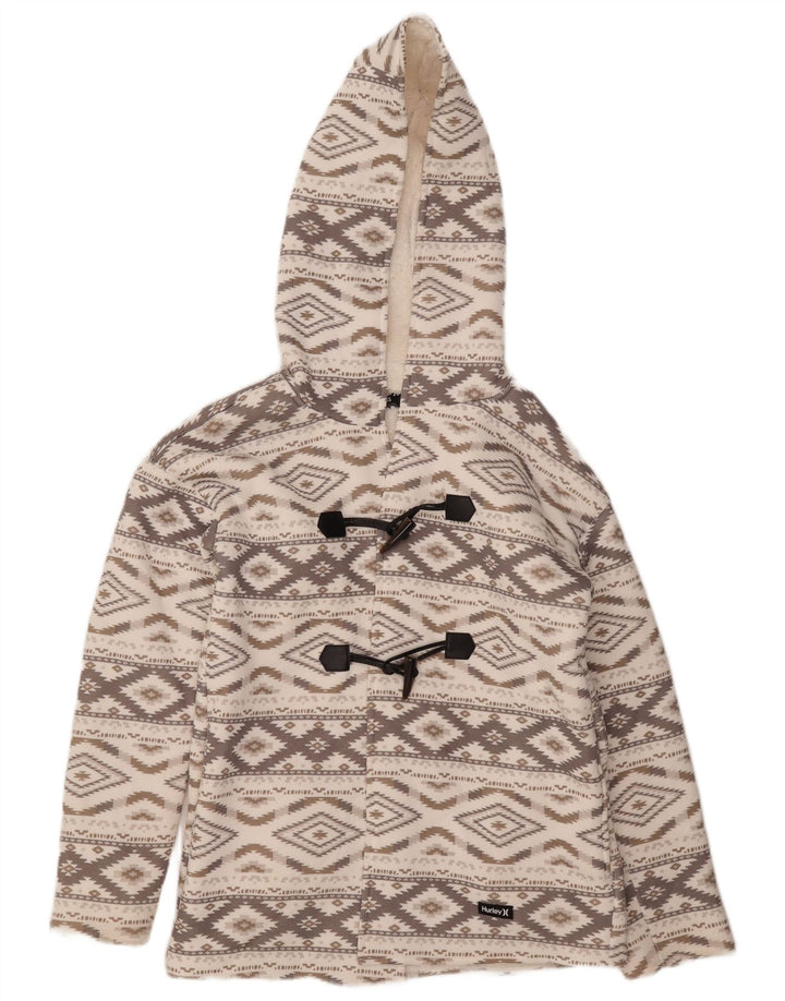 Hurley Chaqueta de lona extragrande para mujer UK 6 XS Gris Argyle/Diamond Aztec