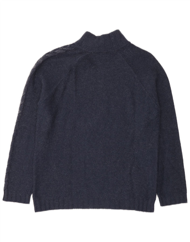 Armani Jeans Hombre Botón Cuello Jersey Suéter 2XL Azul Marino