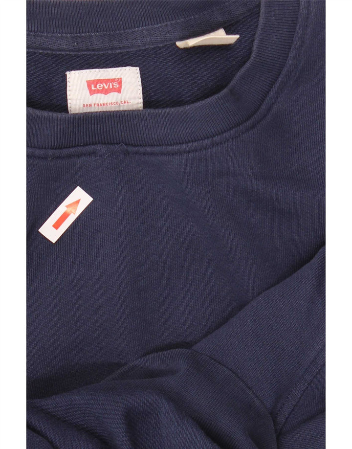 Levi's Hombre Sudadera Jumper Medium Azul Marino Algodón