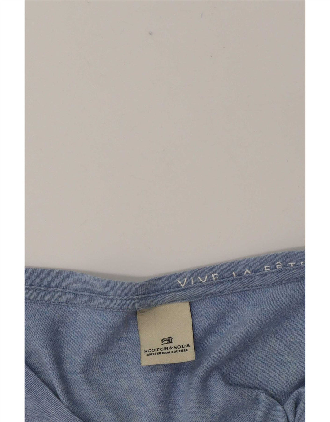 Scotch & Soda Hombre Camiseta Gráfica Top XL Azul