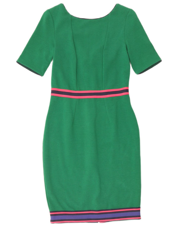 Vestido tubo de mujer Boden UK 8 Small Algodón color block verde