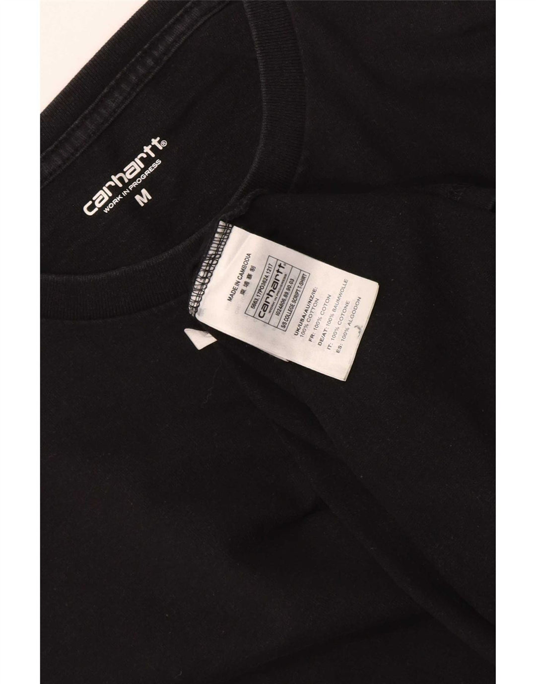 Carhartt Hombre Regular Camiseta Top Medium Negro Algodón