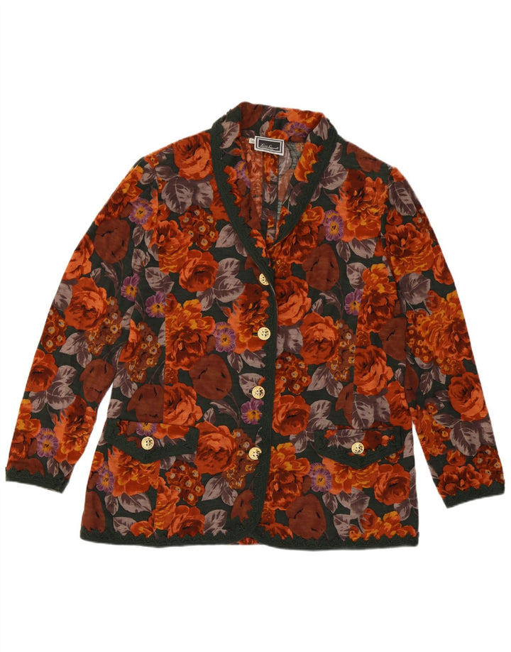 Luisa Spagnoli Chaqueta Blazer de 4 Botones para Mujer IT 50 XL Multicolor Floral