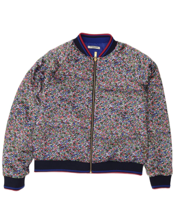 Scotch & Soda Chaqueta Reversible para Mujer UK 44 Azul Medio Floral