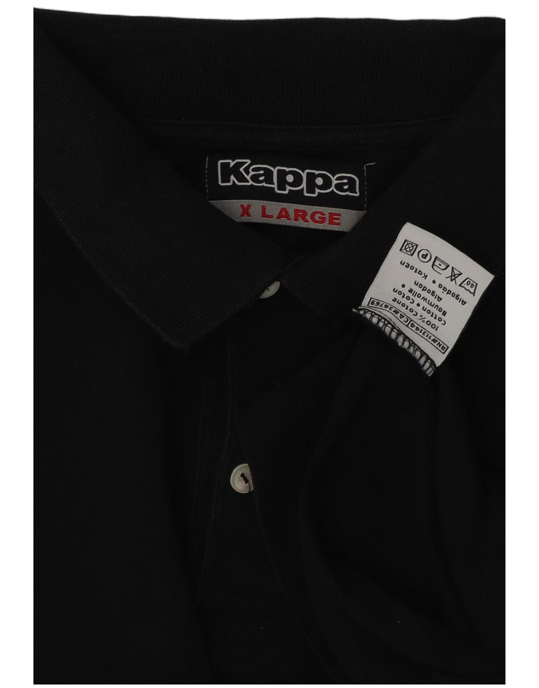 KAPPA Polo Hombre XL Algodón Negro
