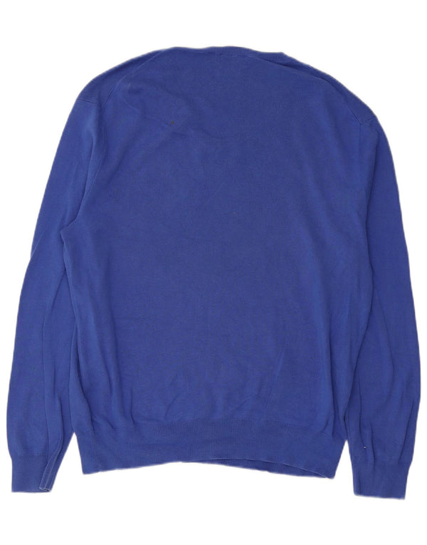 Polo Ralph Lauren Jersey Slim Fit con Cuello en V para Hombre XL Algodón Azul