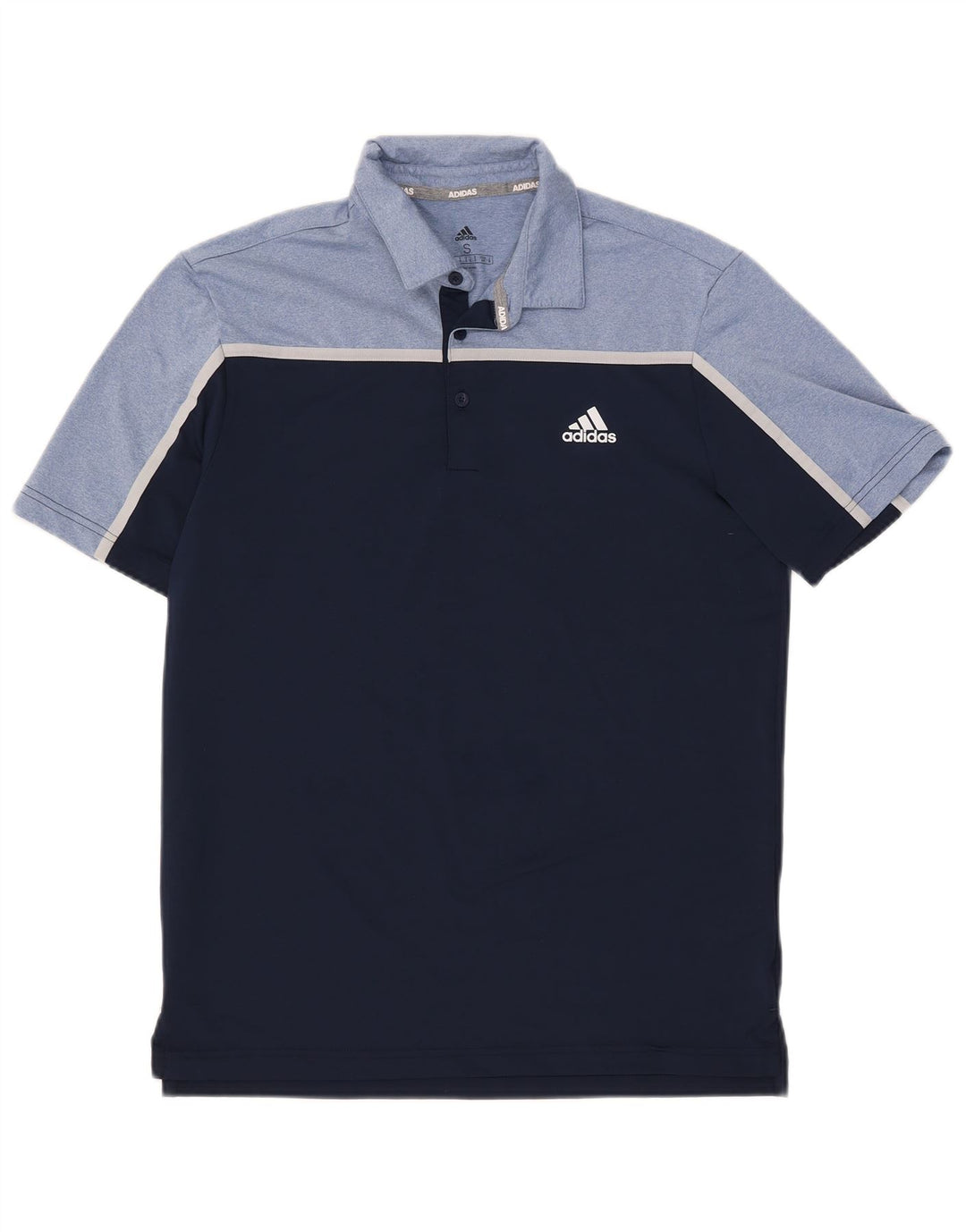Polo Adidas Hombre Pequeño Azul Marino Colorblock Poliéster
