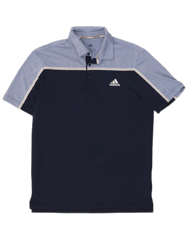 Polo Adidas Hombre Pequeño Azul Marino Colorblock Poliéster