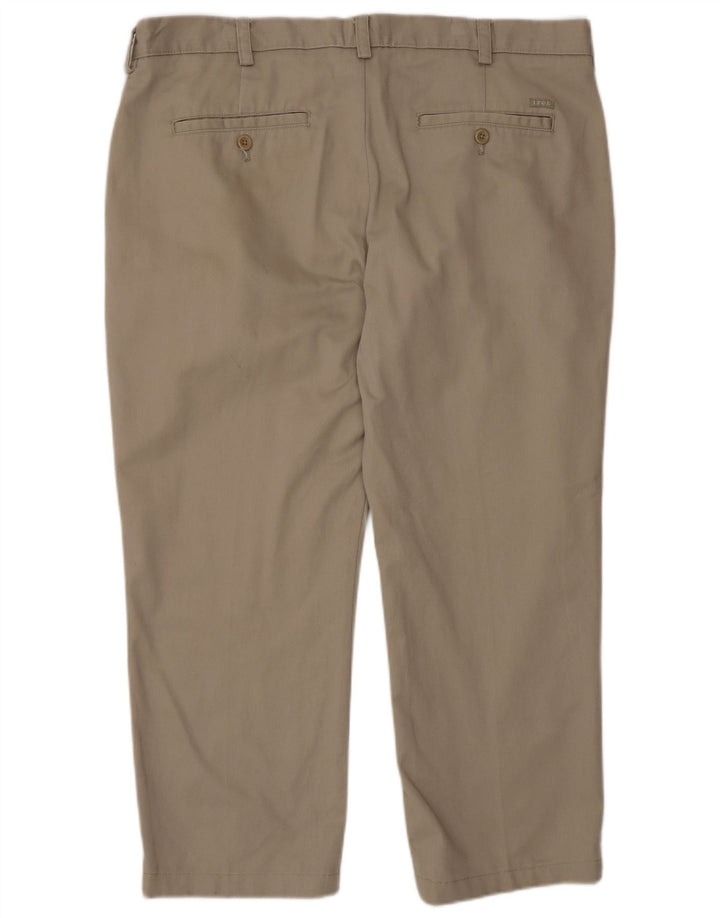 Izod Pantalón chino con pinzas para hombre W38 L25 Algodón gris