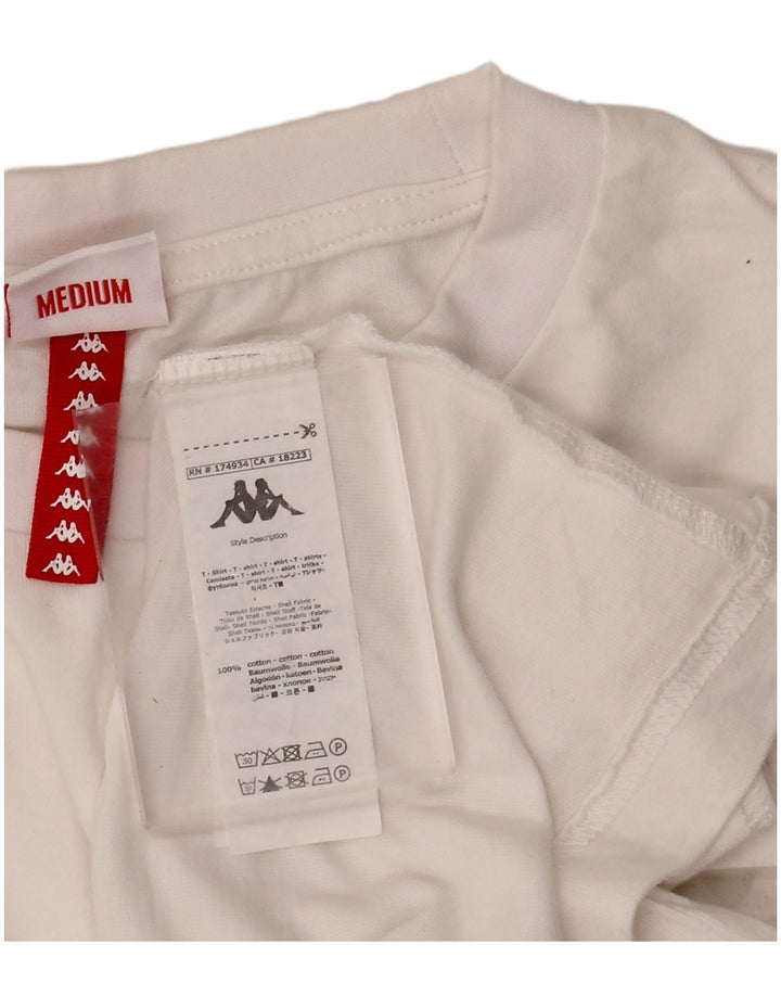 KAPPA Camiseta Hombre Top Medium Blanco Algodón