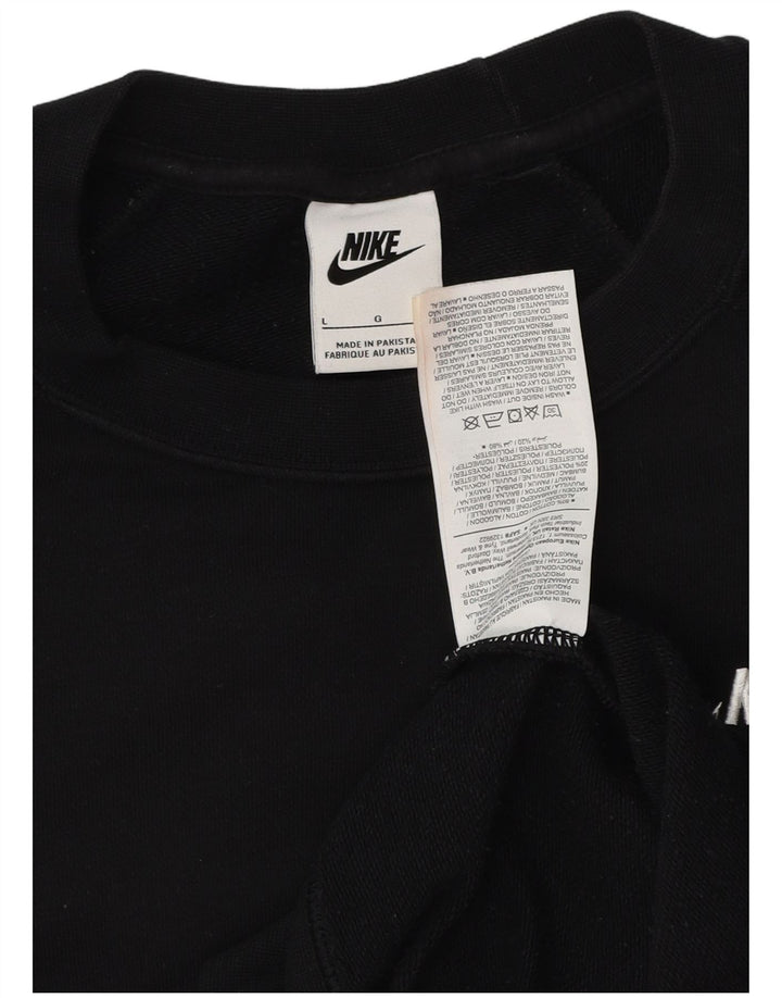 Nike - Sudadera tipo jersey para hombre, talla grande, algodón negro
