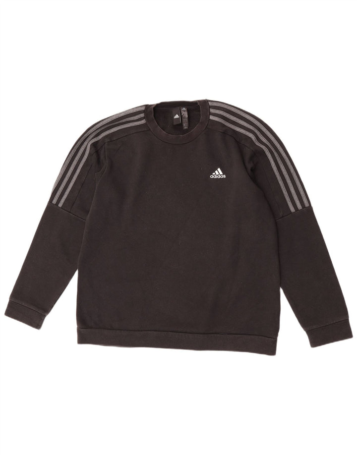 Adidas Hombre Sudadera Jumper Medium Negro Algodón