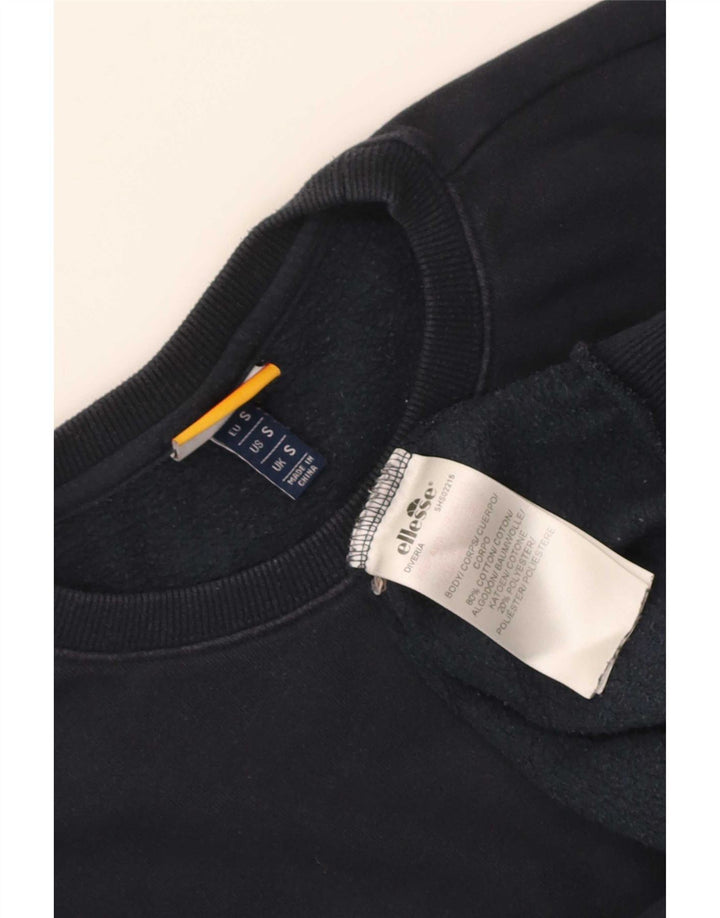 Ellesse Hombre Sudadera Jumper Small Azul Marino Algodón