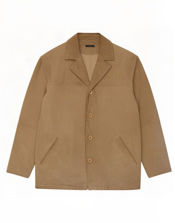 Angelo Litrico Chaqueta de ante para hombre UK 42 XL Cuero marrón