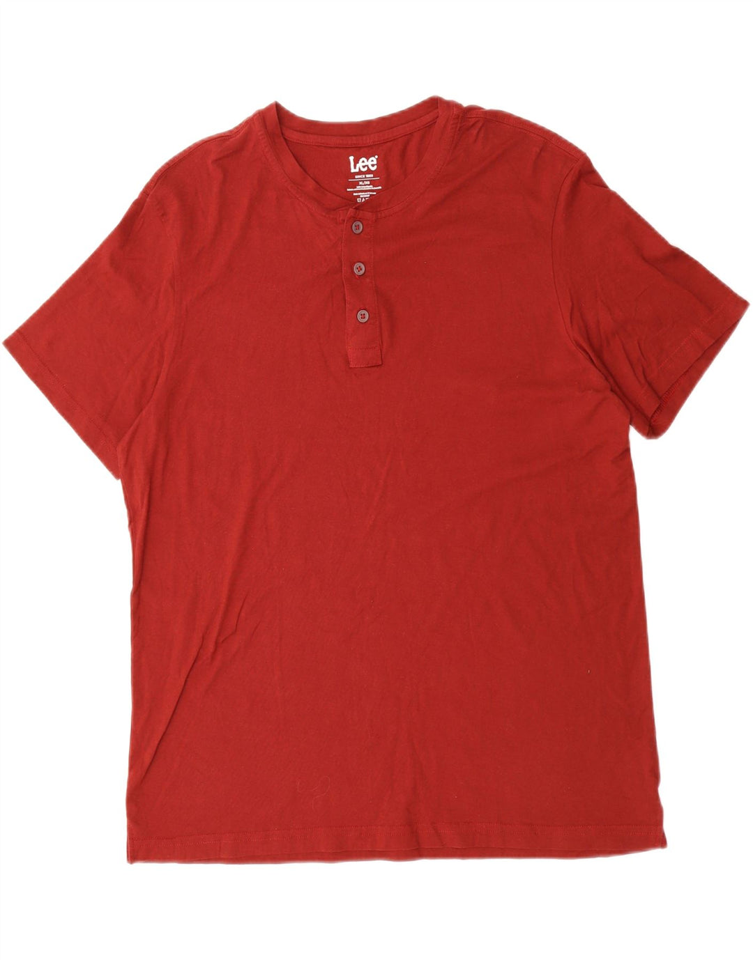 LEE Mens T-Shirt Top XL Burgundy Cotton Vintage Lee and Second-Hand Lee from Messina Hembry 