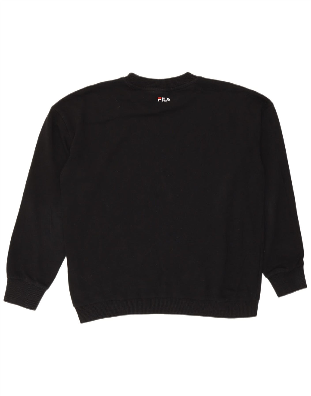 Fila Hombre Graphic Sudadera Jumper Grande Algodón Negro