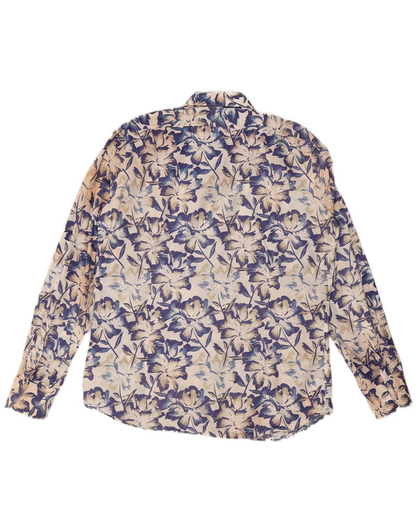 Dino Erre Camisa Hombre Talla 42 Grande Multicolor Floral
