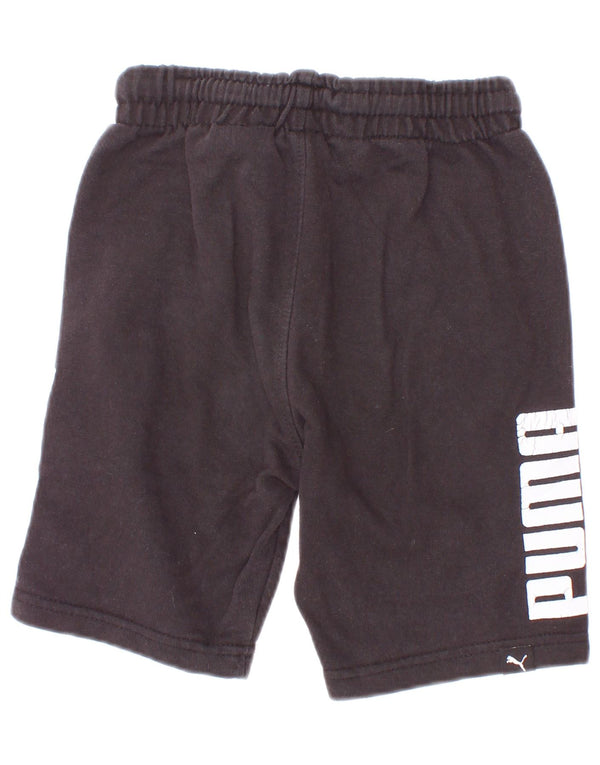 Puma Pantalones cortos deportivos gráficos para niños 4-5 años Algodón negro