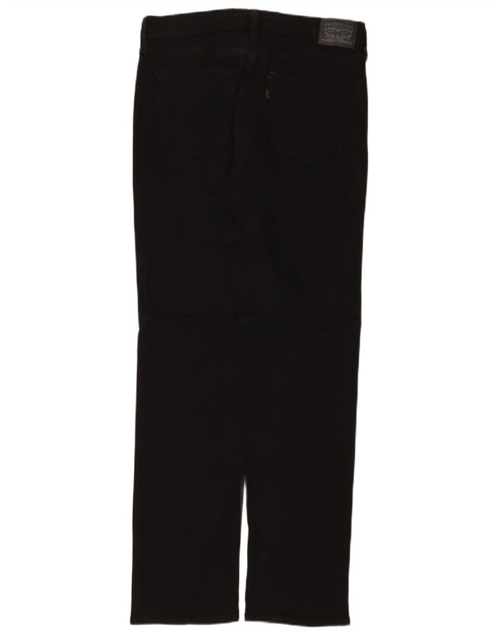 LEVI'S Vaqueros Rectos Clásicos Para Mujer W29 L32 Algodón Negro