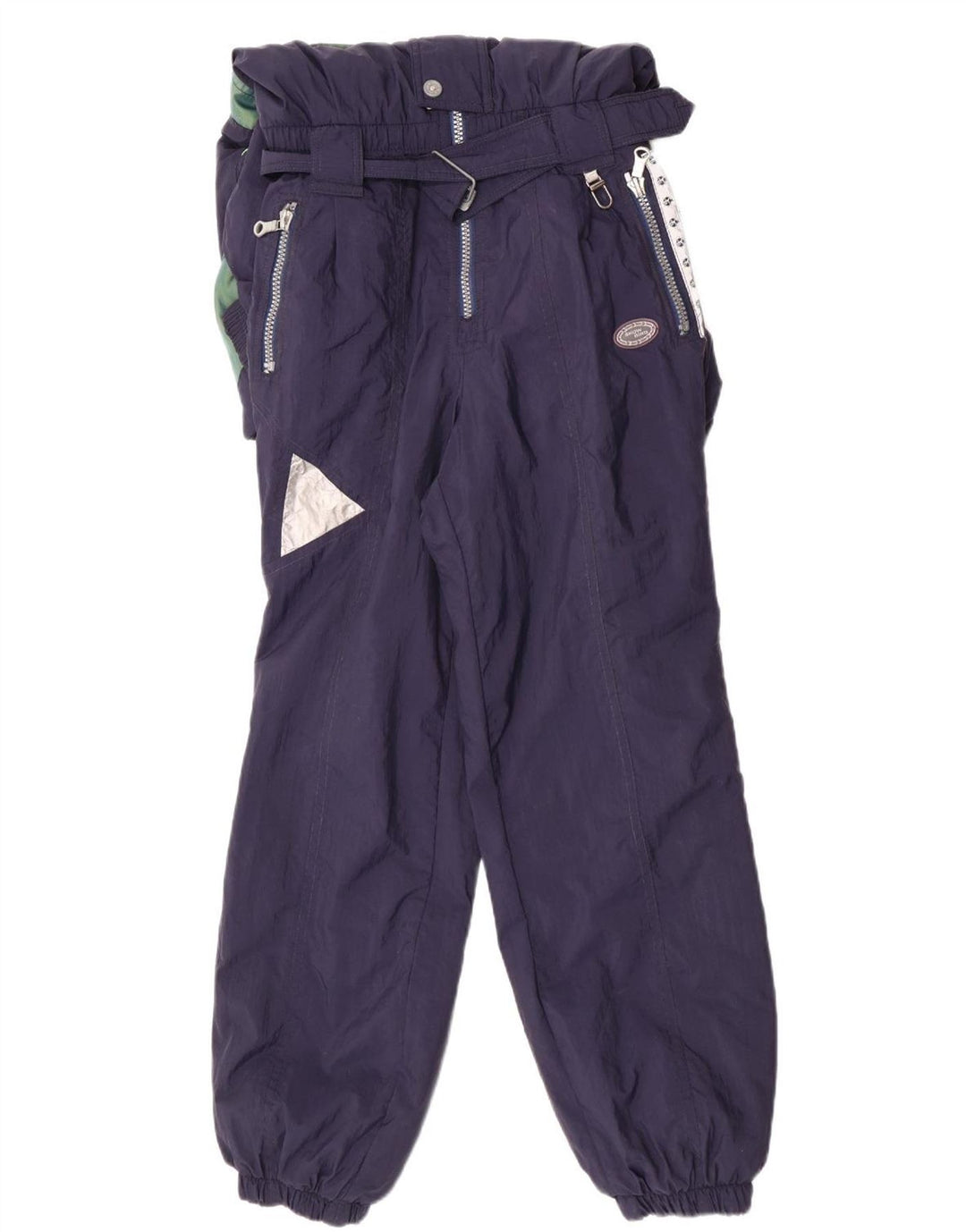 Mono de esquí vintage para hombre IT 48 Medio azul marino Colorblock Poliamida
