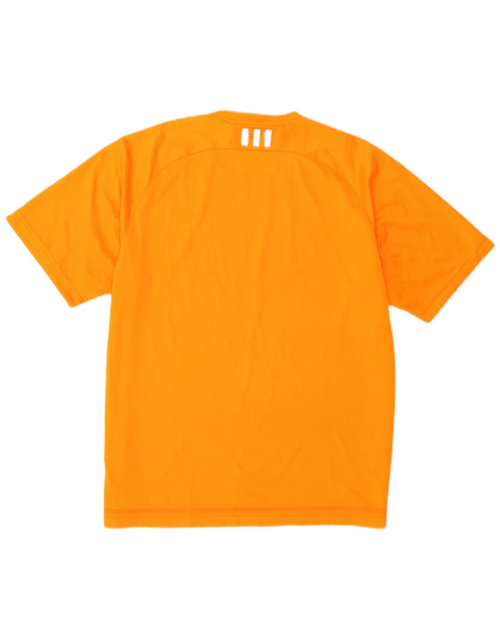 Adidas Mens Climalite Camiseta Top Grande Naranja Poliéster