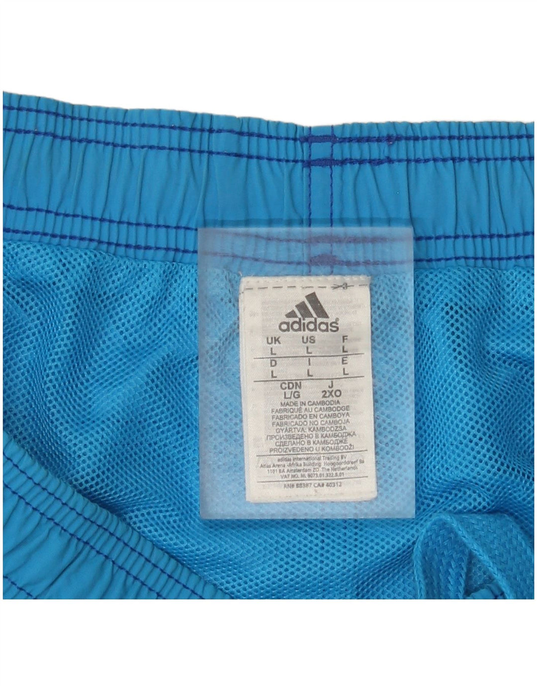 Adidas - Bañador para hombre, talla grande, nailon azul