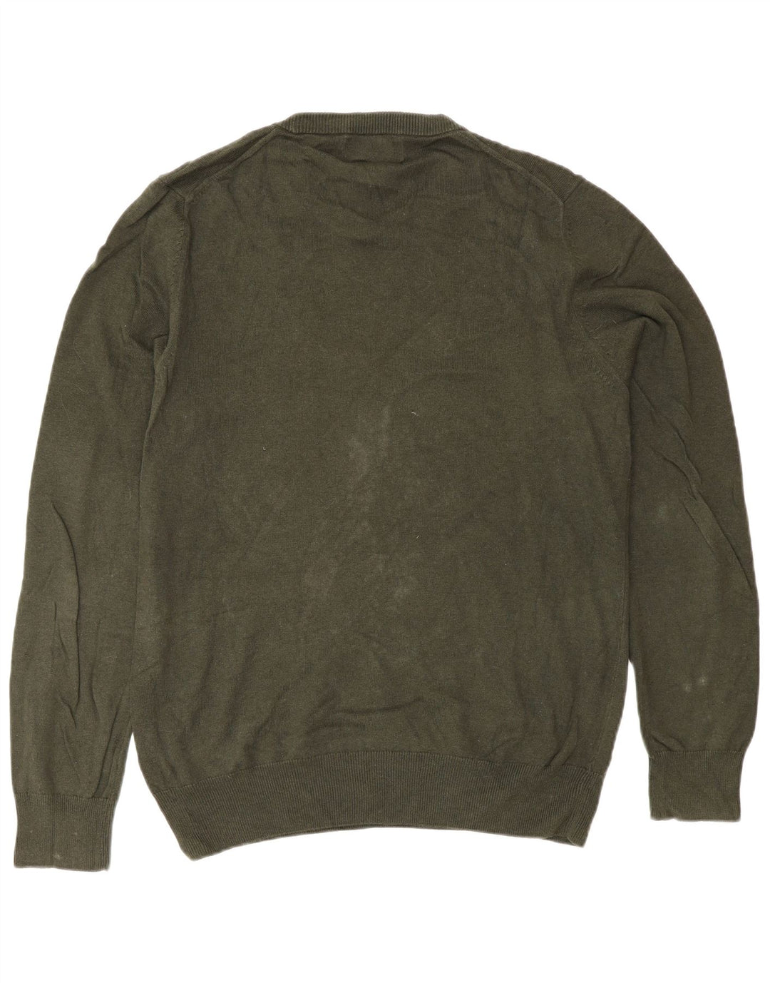 Marks & Spencer Suéter con Cuello Redondo para Hombre Algodón Caqui Medio
