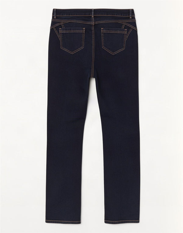 Marks & Spencer Vaqueros Rectos para Mujer UK 12 Medium W30 L31 Azul Marino Algodón