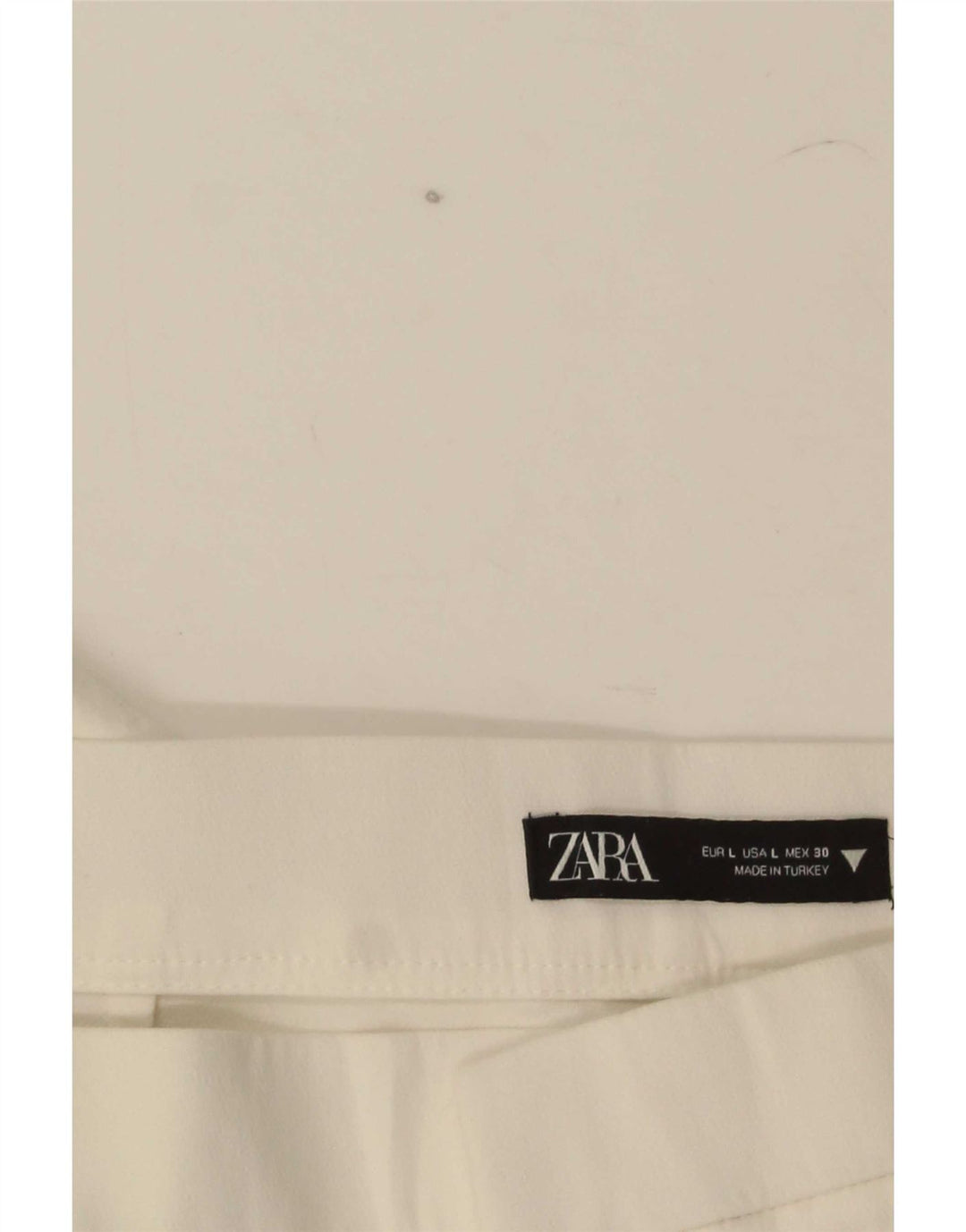Zara Mujer Pantalones Cortos Rectos Grande W30 L25 Blanco