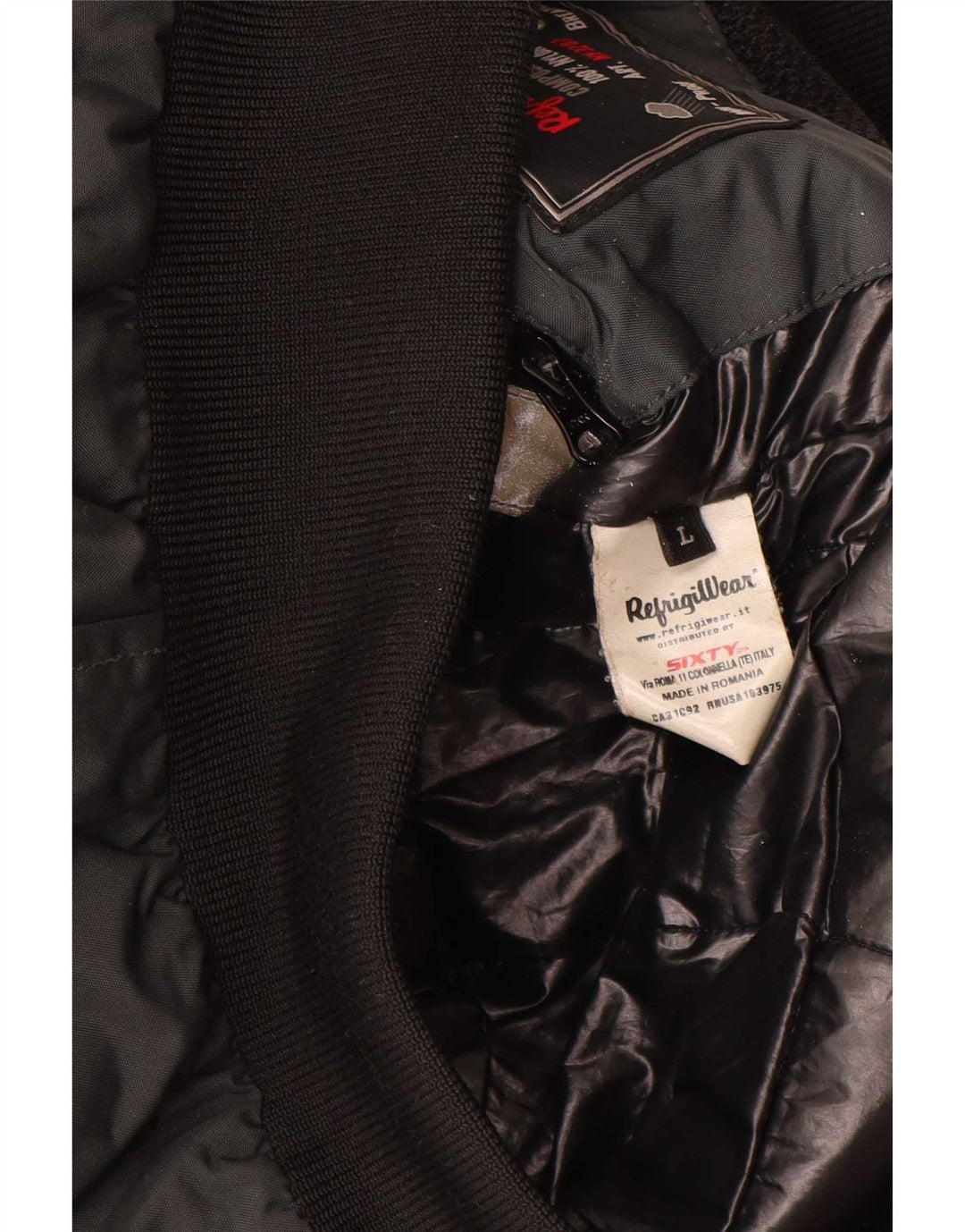 Refrigiwear Chaqueta Bomber para Hombre UK 40 Grande Poliamida Gris