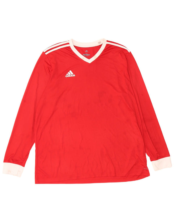Adidas Mens Climalite Top Manga Larga 2XL Poliéster Rojo