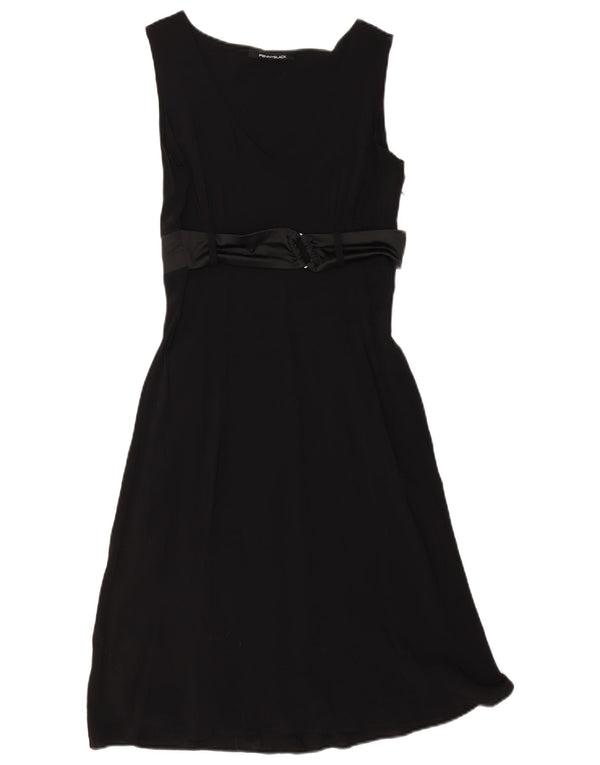 Penny Black Vestido acampanado sin mangas para mujer UK 4 XS Negro
