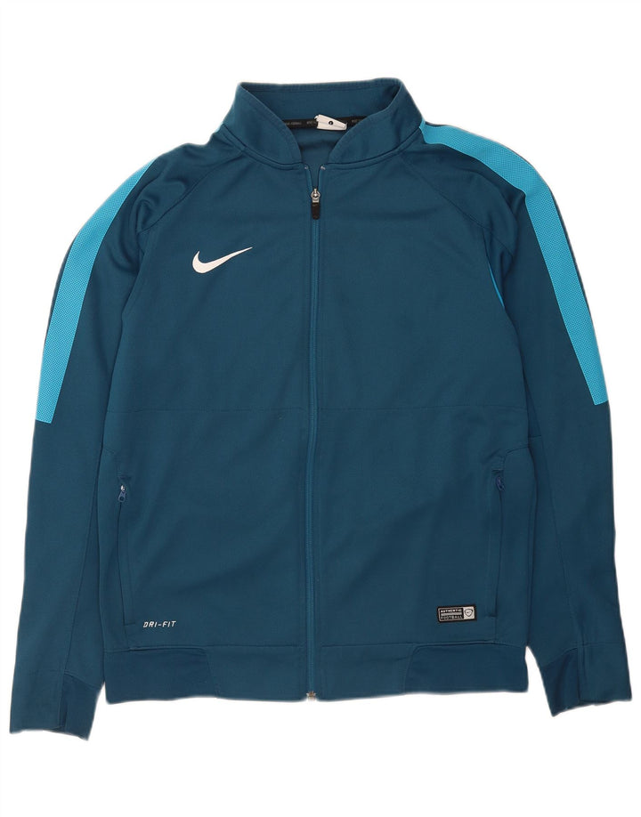 Nike Hombre Dri Fit Chándal Top Chaqueta Grande Azul Colorblock Poliéster
