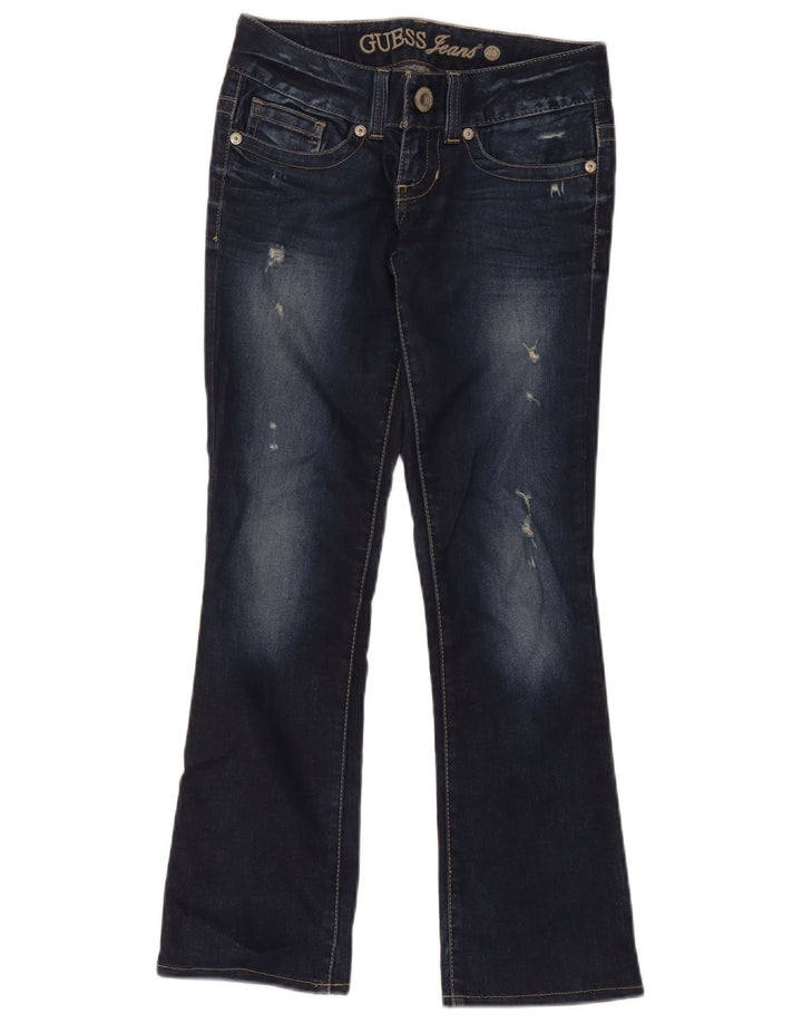 Guess Vaqueros Bootcut Desgastados Mujer W28 L28 Algodón Azul Marino