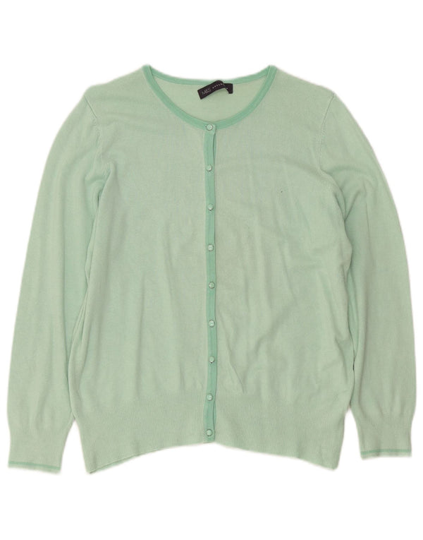 Marks & Spencer Suéter tipo cárdigan para mujer UK 46 Viscosa verde grande