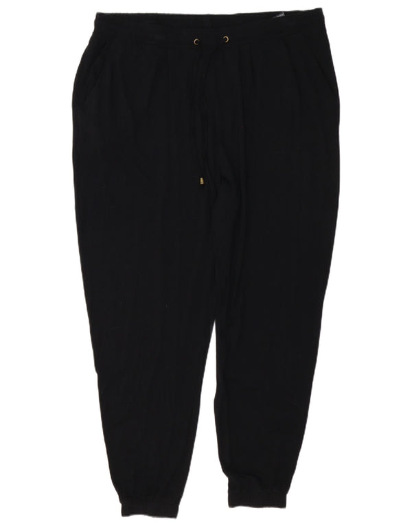 Marks & Spencer Pantalones Cortos Joggers para Mujer UK 18 XL W40 L26 Negro