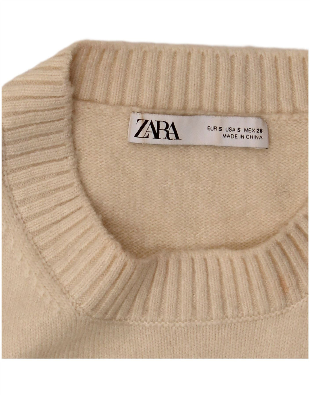 Zara Mujer Crop Vest Tank Top UK 10 Small Beige