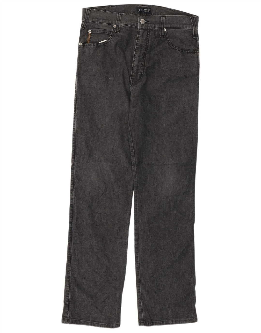 Jeans Armani Mujer Rectos W31 L30 Gris Algodón