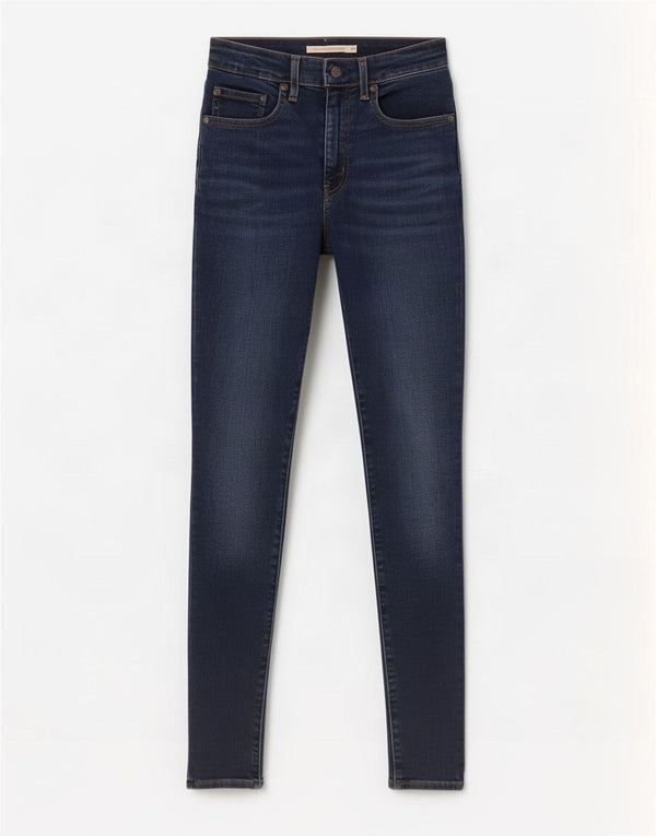 Levi's Vaqueros pitillo de talle alto 721 para mujer W27 L30 Algodón azul marino