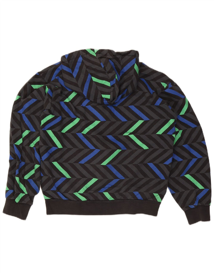 Nike Sudadera con capucha y cremallera para hombre, talla pequeña, algodón geométrico multicolor