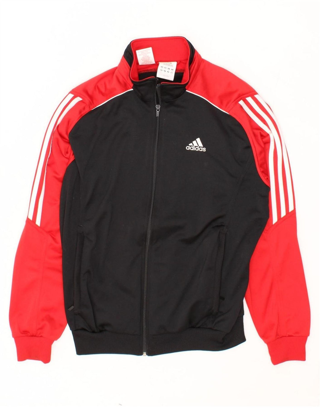 ADIDAS Boys Tracksuit Top Jacket 15-16 Years Black Colourblock Polyester Vintage Adidas and Second-Hand Adidas from Messina Hembry 