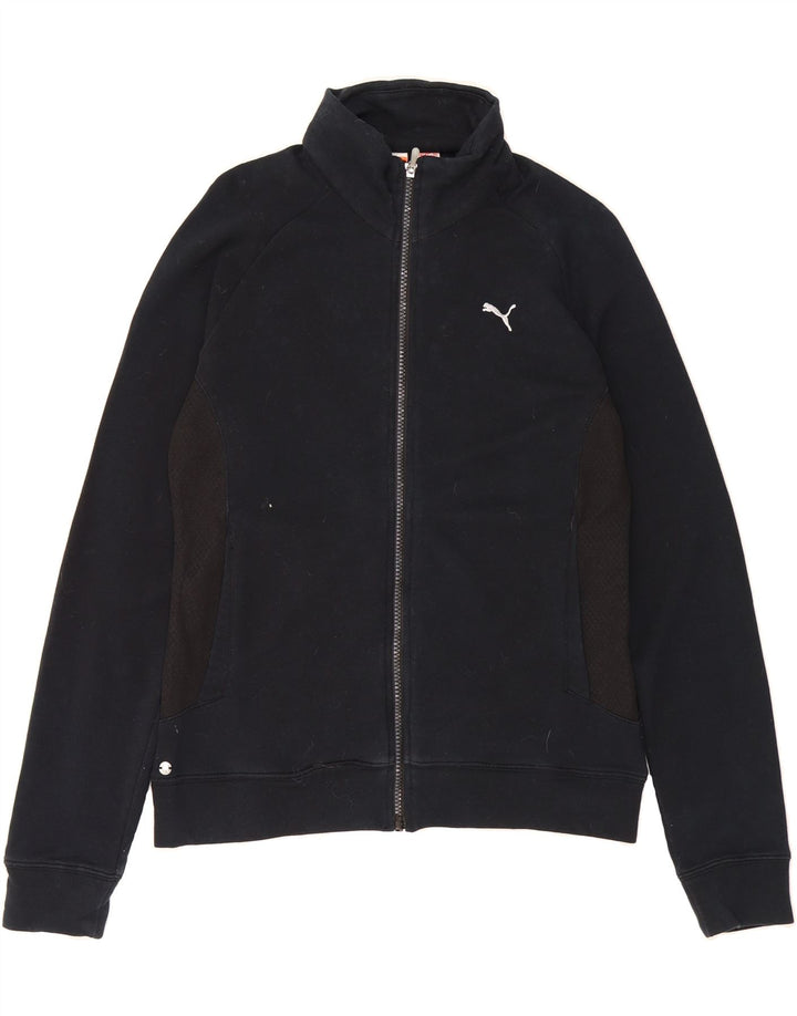 PUMA Womens Tracksuit Top Jacket UK 12 Medium Black Cotton Vintage Puma and Second-Hand Puma from Messina Hembry 