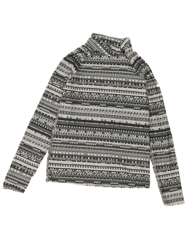 Nike - Chándal con cremallera y cuello para niña, talla grande, color gris, rayas, 12-13 años