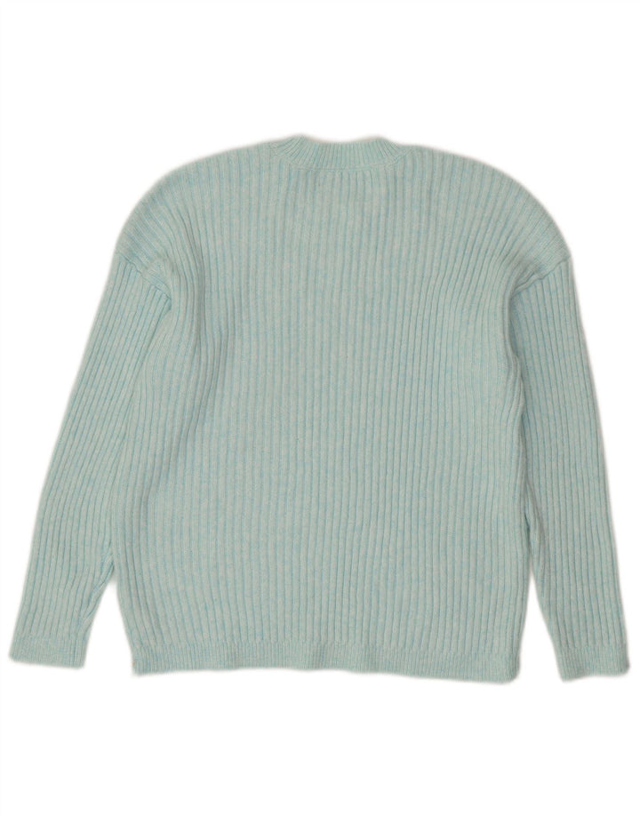 MARKS & SPENCER Suéter tipo jersey con cuello redondo para mujer UK 46 Poliéster azul grande