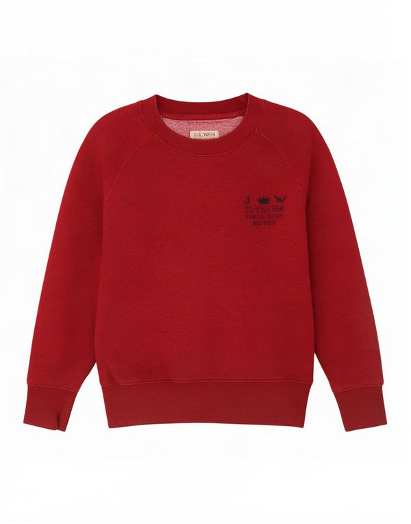 Jack Wills Sudadera corta para mujer Jumper UK 8 Small Borgoña Algodón