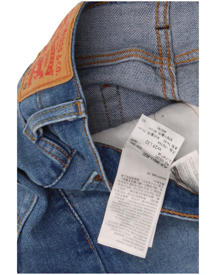 Levi's Hombre 511 Slim Jeans W29 L32 Algodón Azul