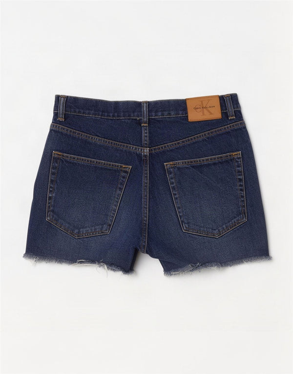 Shorts De Mezclilla Calvin Klein Mujer W30 Algodón Azul Medio